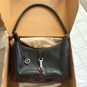 Brighton Shoulder bag with brown and black leather detailing